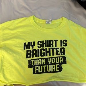 Cropped Neon Yellow T-Shirt